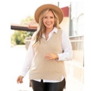 Heimish Wind Down Vest, Taupe, 2X/3X